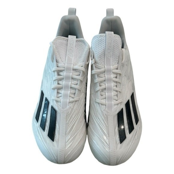 Adidas Adizero Football Cleats White Black 3 Stripe Athletic Shoes Size 13‎ main image 6
